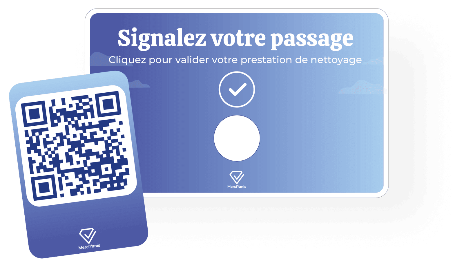 QR code de traçabilité et bouton de suivi merciyanis