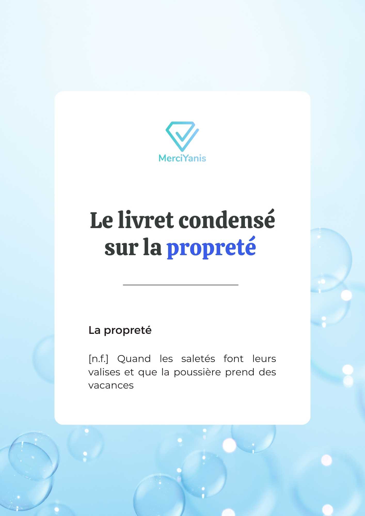 Livre blanc propreté MerciYanis