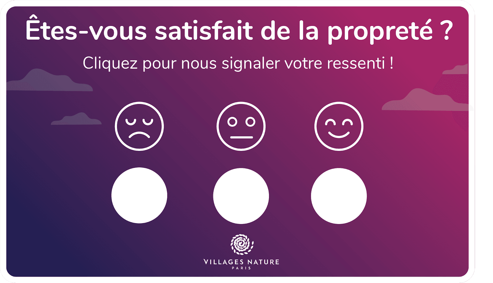 Boutons de satisfaction MerciYanis