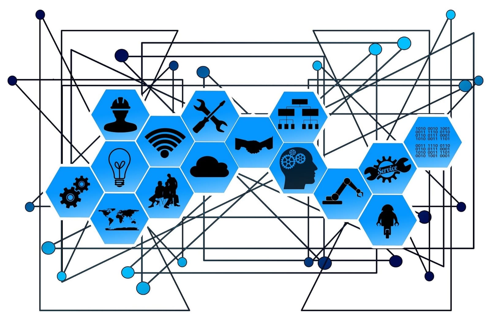 Infographie des interconnexions dans le smart building