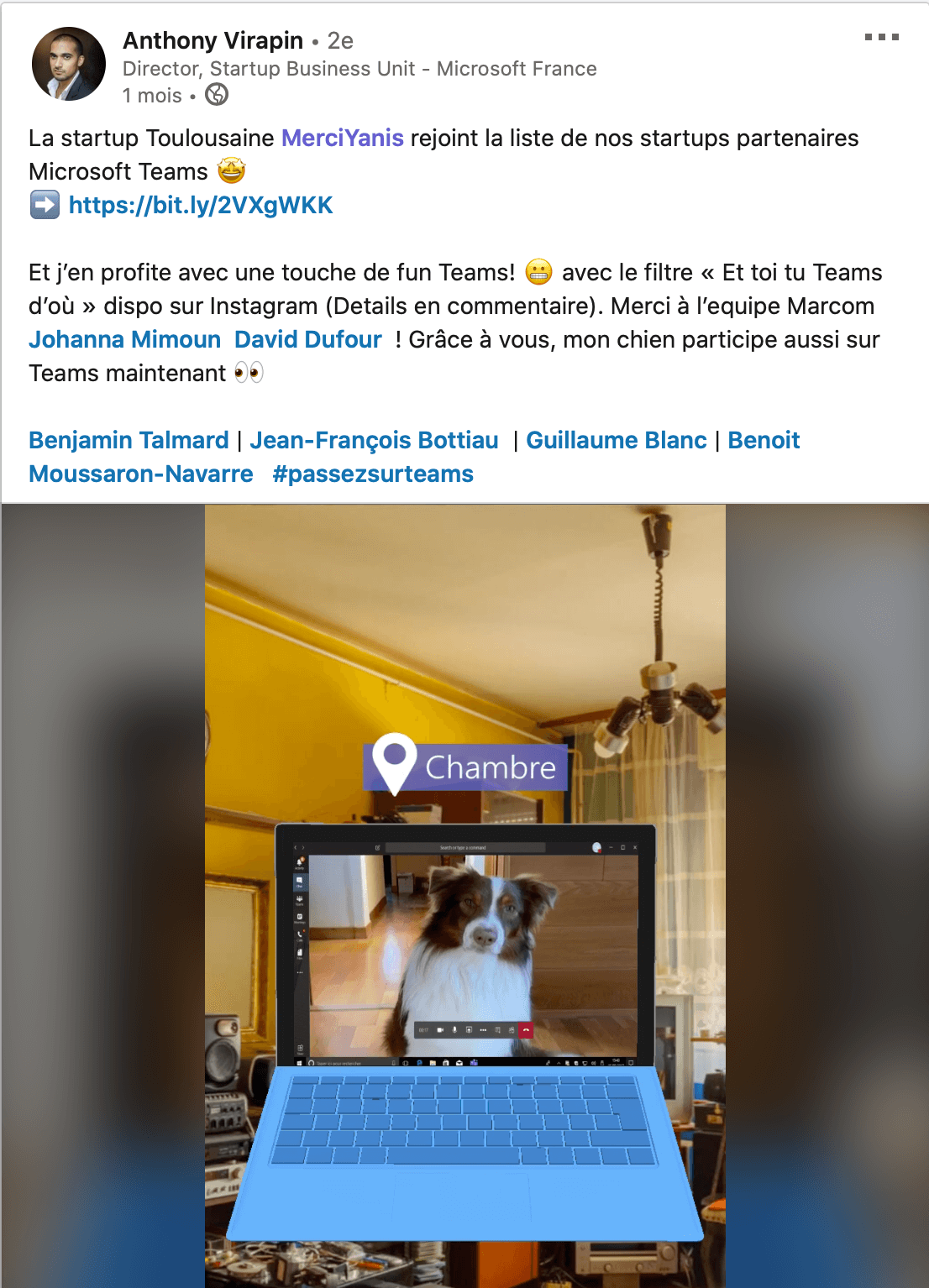 Annonce partenariat MerciYanis et Microsoft Teams