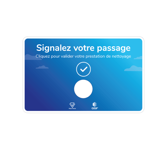 Bouton connecté de suivi des interventions