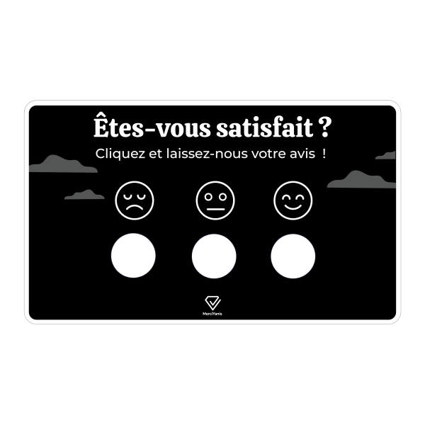 Boutons connectés de satisfaction client