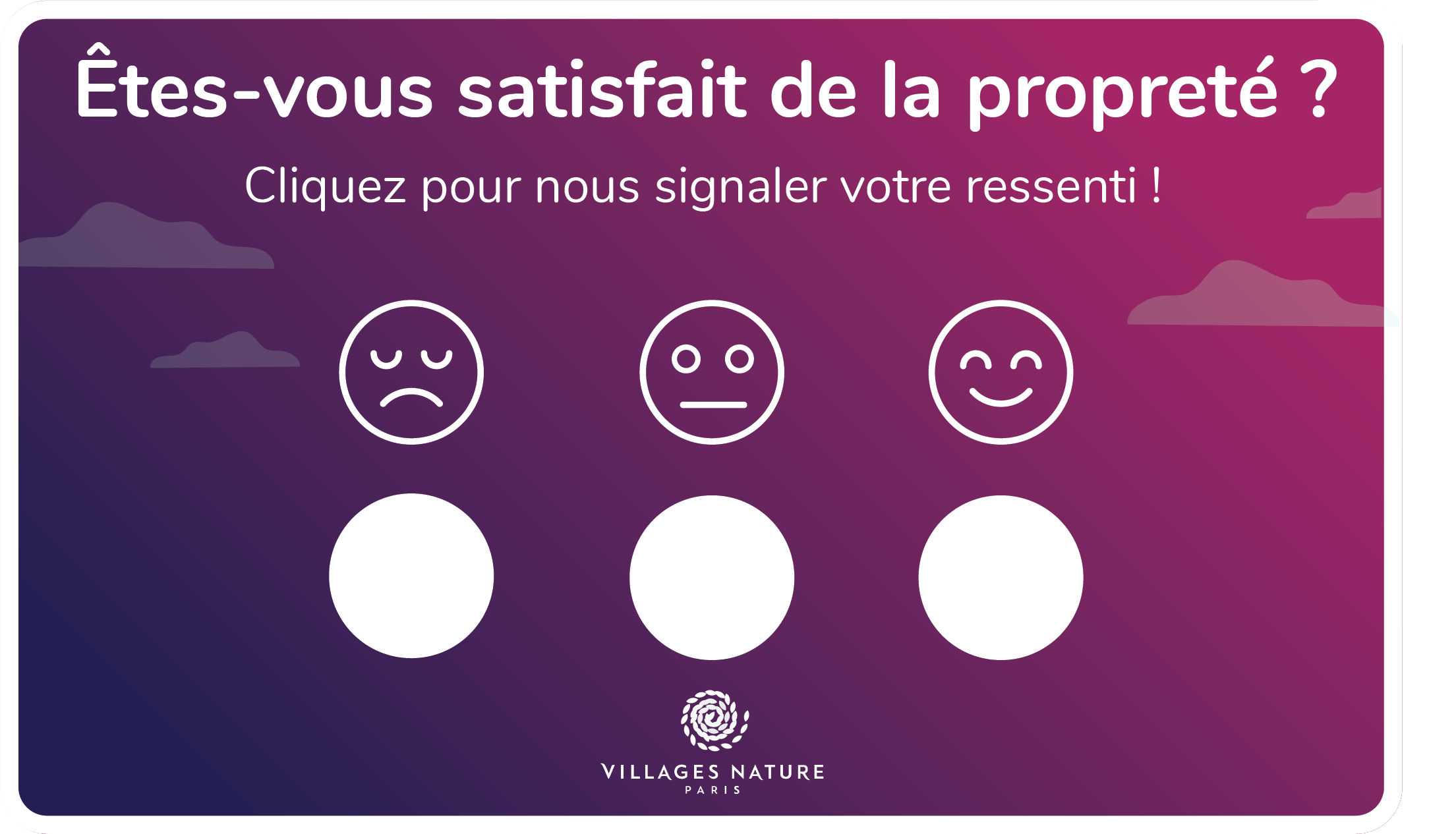 Boutons connectés de satisfaction client