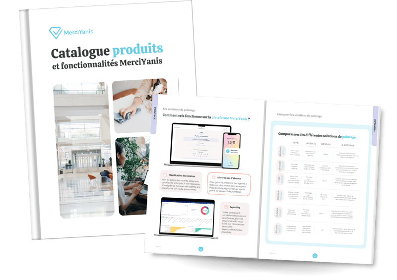 Aperçu du catalogue MerciYanis pour les prestataires de services